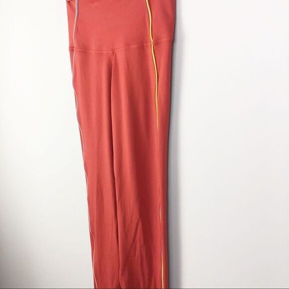 NIKE | Leggings Burnt Orange With Rainbow Stripe Women’s Size Small - Picture 2 of 10